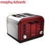 Morphy Richards Accents 4 slice toaster – Red
