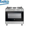 Beko Freestanding Cooker (90cm, 4 Gas + 2 Hotplates | Gas Oven & Electric Grill)