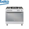 Beko Freestanding Cooker (90cm, 4 Gas + 1 Wok Burner | Gas Oven & Electric Grill)