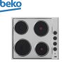 Beko 60cm Electric Solid Plate Hob – Stainless Steel